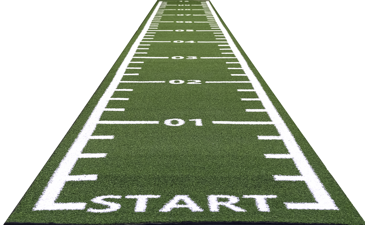 Piste en gazon - 10m x 1m Vert - Curled (poils courts)