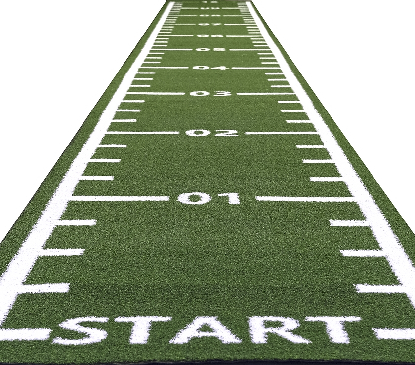 Piste en gazon - 15m x 1m Vert - Curled (poils courts)