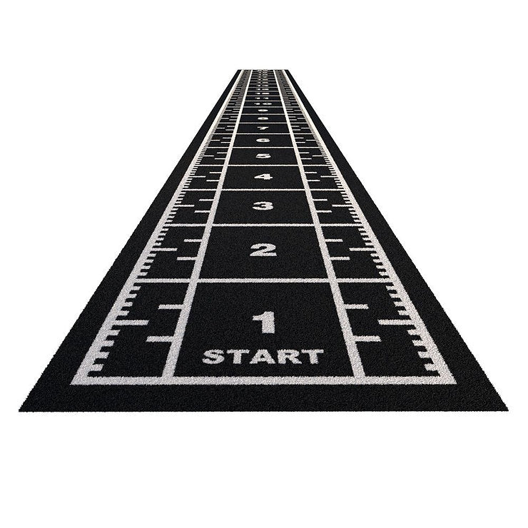 Piste en gazon - 20m x 2m Noir - Curled (poils courts)