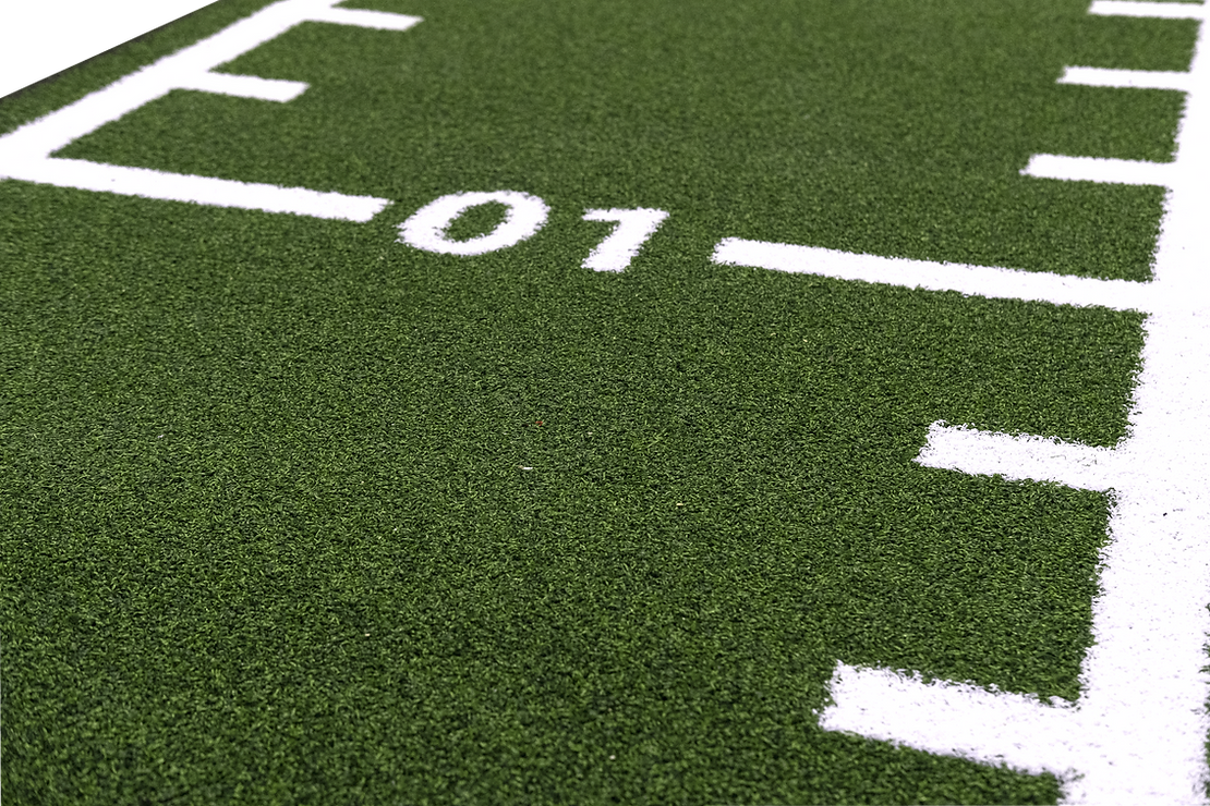 Piste en gazon - 10m x 1m Vert - Curled (poils courts)