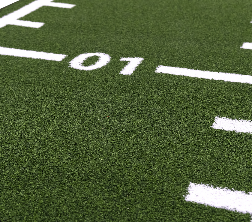 Piste en gazon - 10m x 1m Vert - Curled (poils courts)