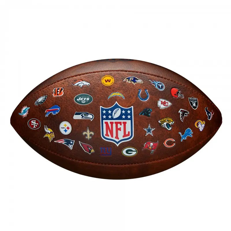 BALLON FOOTBALL AMERICAIN WILSON NFL OFF THROWBACK 32 TEAM