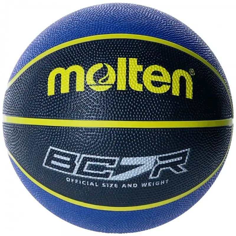 BALLON MOLTEN BASKET BCR2 TAILLE 7 BLEU/NOIR