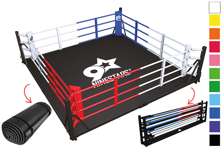 Ring de Boxe PRO, Autoporté & Pliable, 100% Personnalisable | NineStars®