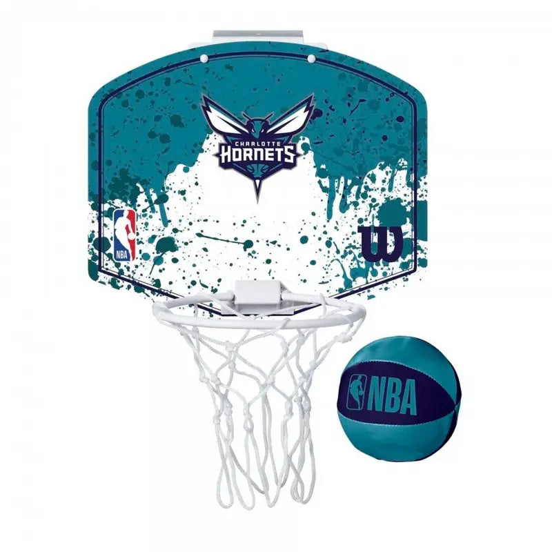 SET MINI PANIER WILSON NBA TEAM MINI HOOP HORNETS